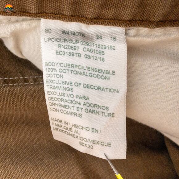 Dickies Work Pants Brown Cotton Flat Front Straight Leg Big & Tall Men's 50x30 - Picture 8 of 13